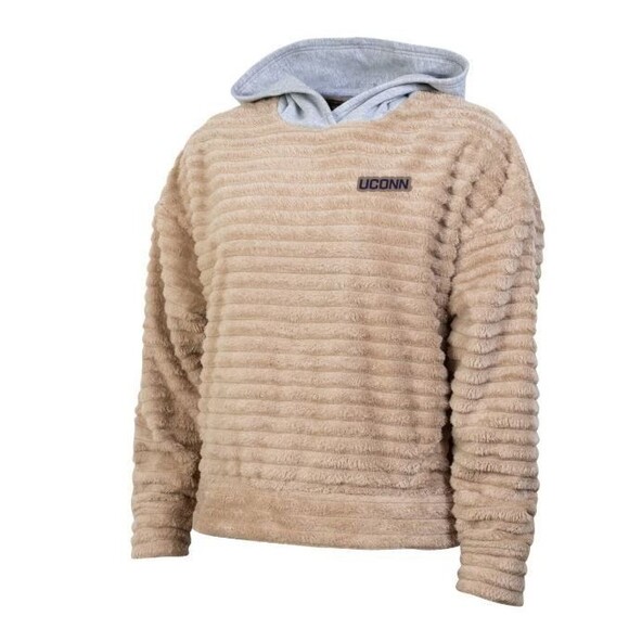 Rivalry Threads Other - UConn Hoodie XL Pre-Owned Beige Ribbed Fleece Pullover Embroidered Logo